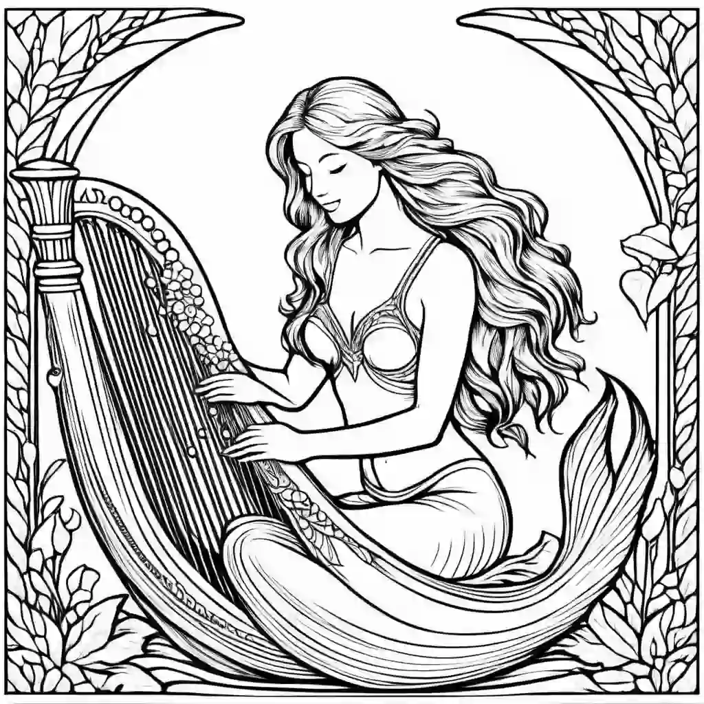 Mermaids_Mermaid with a Harp_9109.webp
